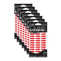 쁘띠팬시 칼라분류용 라벨 견출지 20-532, 빨강, 7개