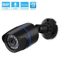 8mp 4k ultra hd onvif ip 카메라 총알 웹 카메라 오디오 녹음 모션 감지 방수 야외 카메라 xmeye cloud h.265, 5mp 포 모듈, 2.8mm