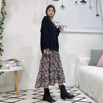 세인트이브 317 배색 롱 원피스