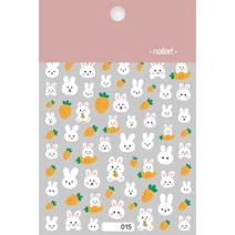 e세상 캐릭터젤네일스티커 캐릭터네일아트 셀프네일스티커 35종, 1개, 015 당근토끼