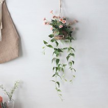 [인테홀릭] 티로즈 넝쿨 화분-행잉(6color), 색상:핑크