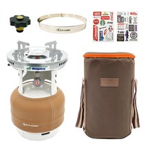 3KG LPG 가스통 + 동성 해바라기 미세조절 버너 + 링가드 바람막이 + 전용 수납가방 + 가스통 커버 + 가스통 마개 + 캠핑스티커 2장 / 캠핑 8종 세트, 8종 세트-커버색상(블랙)