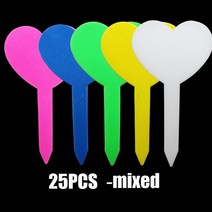 분갈이매트 원예 라벨 정원 식물 즙이 많은 분재 태그 하트 타입 탈리 모종 로그인 PVC 스테이크 토양 25, 06 Mixed x AB759C