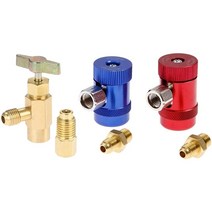 전동 밸브 R1234YF 셀프 실링 캔 탭 R134A 박스 어댑터 및 r1234퀵 커플러 A/C 냉매 메인 폴드 게이지 세, 01 은
