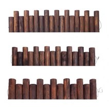 자바라펜스 조립식 울타리 나무 원목 마당 미니 경계, 두께 6cm/높이 1015/길이 90cm