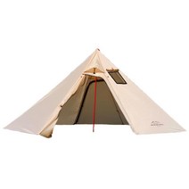 캠핑 핫 텐트 4계절 3인용 초경량 텐트(난연성 굴뚝 파이프 포함) 여행용 텐트 스토브 겨울 캠핑 가족용 방수, 체크무늬 천, 카키색 옷감