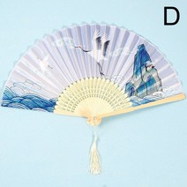 부채춤 무용 부채 술 여름 액세서리와 1pc 성능 접는 팬 댄스 팬 대나무 축제 선물, d