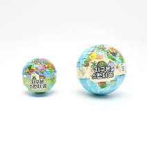 지구본 스펀지공 말랑볼 소프트볼, 소(6.7cm)
