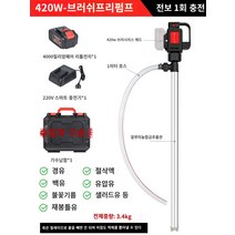 독일의 에드린 전기유 펌프 220V디젤 액체 오일 흡수기 고전력 손 장착 오일 배터리 리튬 배터리, 420w 브러시리스 모터-알루미늄 합금 튜브 1회