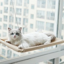 예홈펫 고양이 창문 해먹 방석, 아이보리