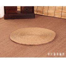 간단한 밀짚 이불 라운드 쿠션 얇은 섹션 등나무 다다미 두꺼운 요가 명상 매트 바닥 높은 라탄 방석 벤치 원형 스툴