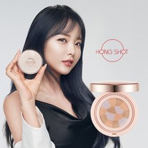 홍샷 머랭커버 쿠션팩트 SPF30 PA++ 파운데이션 파데 커버화장품, 21호 라이트베이지