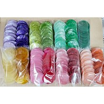 [소품팩토리]썬캐쳐 자개모빌 만들기 발리모빌 재료 5cm 원형 화이트 자개 컬러 자개 50p 한팩, 청록50p