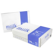 한국제지 밀크 A4 A3 복사용지, 250매, 밀크 A3 75g