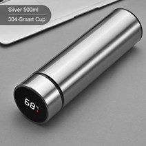 텀블러 커피 표시 1000ML, CHINA, 500ml, 500ML SILVER