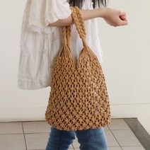 윰미엘 로프스트랩 숄더 왕골가방