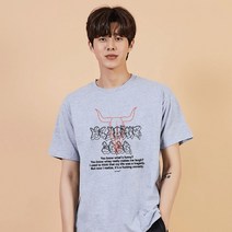키밍 염소 뼈 뿔 데일리반팔티 여름흰티코디