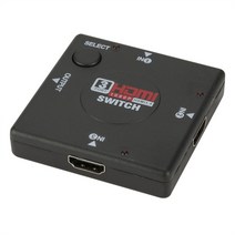 grwibeou 3 입력 1 출력 미니 3 포트 hdmi 스위치 암-암스 스위처 splitter box selector for hdtv 1080p video switcher, 검은 색
