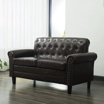 빈티지 엔틱쇼파 3인 거실 4인용 엔틱소파 복고풍 유럽식 인더스트리얼 스타일 소파 싱글 더블 인 레스토랑 바 클리어 커피숍 원목 아메리칸 스타일의 의류 매장, A.개인, L.다크 브라운 버클