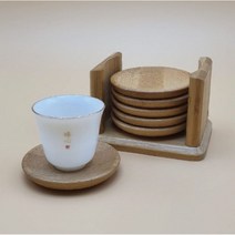 teada 원목 차잔바침 나무차탁 나무찻잔받침 티잔받침 세트