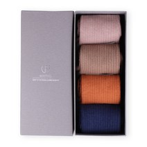 식스삭스 데일리 골지포인트 컬러양말 기프트 세트 (GIFT SET) (4개입)