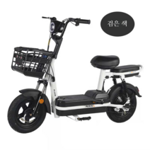 전기 스쿠터 바이크 48V 출퇴근 전기자전거 배달, 12AH, 블랙   12A 리튬 배터리  배터리 수명 80마일