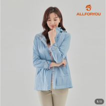 MAIN 상품[L봄] 올포유 여성 체크배색 메모리 점퍼 AWJUL1471-SKY BLUE