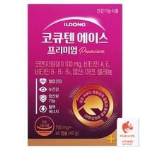 일동제약 코큐텐 에이스 프리미엄 60캡슐(2개월) + 패밀리즈 비타민C, 120캡슐(4개월) + 패밀리즈 비타민C