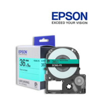 엡손 라벨테이프 라벨카트리지, 1개, 36mm(그린바탕/검정) SC36G-PX