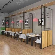 고기 집 식당 호프 카페 바베큐 원목 우드 데크 칸막이 파티션 단철 룸 울타리 바 산업 바람막이 가벽 장식, 섹션 11(제곱당)