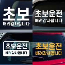모노먼트 잘보이는 깔끔 초보운전 스티커 모음, NB-055, L (대형), 흰색