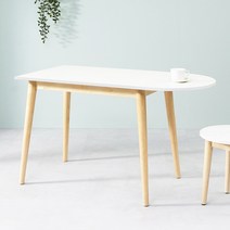 [카미코코] LPM 4컬러 반타원 1000X600 테이블, 화이트네추럴