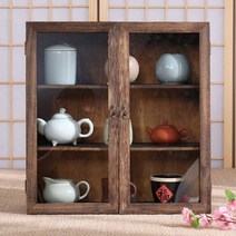레트로 인테리어 복고풍 빈티지 그릇 수납함 접시 정리함 찻장, A타입