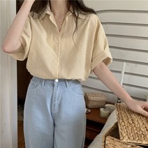 이유무무 NQ-007 여성 데일리반팔남방 줄무늬 반팔셔츠