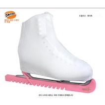 컬러 스케이트 커버 핫 드릴 고탄에 도톰한 플라워 스케이트 커버 스크래치 방지, 화이트 사이즈 L