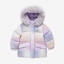 (국내매장판) 뉴발란스 어린이 키즈 SNOFARI 코쿤핏 다운점퍼 덕다운 라벤더 패딩