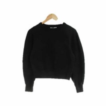 유니클로 유니클로U 블랙 면 크롭시보리맨투맨 여자 M [95] 7482