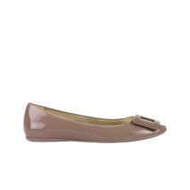 [New Best] (W) 로저 비비에 고메트 발레리나 인 페이턴트 레더 베이지 Roger Vivier Gommette Ballerinas in Patent Leather Beig