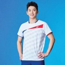 요넥스 남성용 배드민턴 라운드 티셔츠 201TS001M