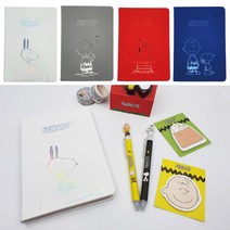 스누피 홀로그램 다이어리 만년형 먼슬리 노트 일기장, 블루