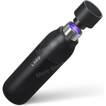 LARQ Bottle UV 소독 자동 세척 단열 스테인리스 텀블러 25온스, 500ml, 오닉스 블랙