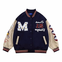 남자 바시티 야구잠바 미군항공점퍼 바람막이 블루종 스카잔 J04