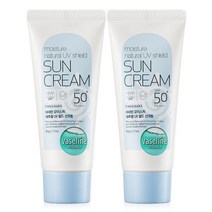 [바세린] 내추럴 UV 쉴드 선크림60g 2개 SPF50+ PA++++ 자외선차단+미백+주