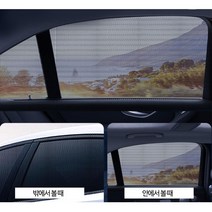 승용차 햇빛차단 온도유지 차량모기장2p 카커텐 해충 차량용, 뒷창
