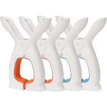 해변 의자용 타월 클립 6팩 크루즈 의류 핀 실리콘 플라스틱 튼튼한 세탁 옷핀 방풍 클램프 흔적 없는 디자인 의류 페그 (래빗 블루-06) (래빗 오렌지-3), Rabbit Orange-3