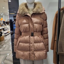 조이너스 여성정장 추운날씨에도 완젼 따뜻한 폭스 벨티드 하프 덕다운 패딩점퍼
