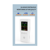 공기 에어질 모니터 LCD 디스플레이 고정밀 PM2.5 PM10 HCHO TVOC AQI 온도 계량기 (흰색). 9 in 1, 한개옵션0