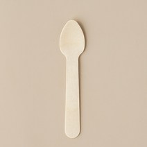 친환경 카페용품 벌크포장 일회용 스푼 나무숟가락 110mm 100개입