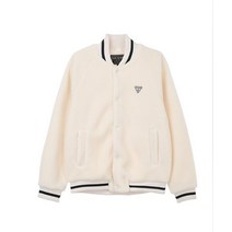 GUESS 남녀공용 뽀글이 스타디움 점퍼 YE