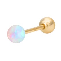 여성용 14K 금침 오팔 3mm 볼 피어싱 JK303 한쪽